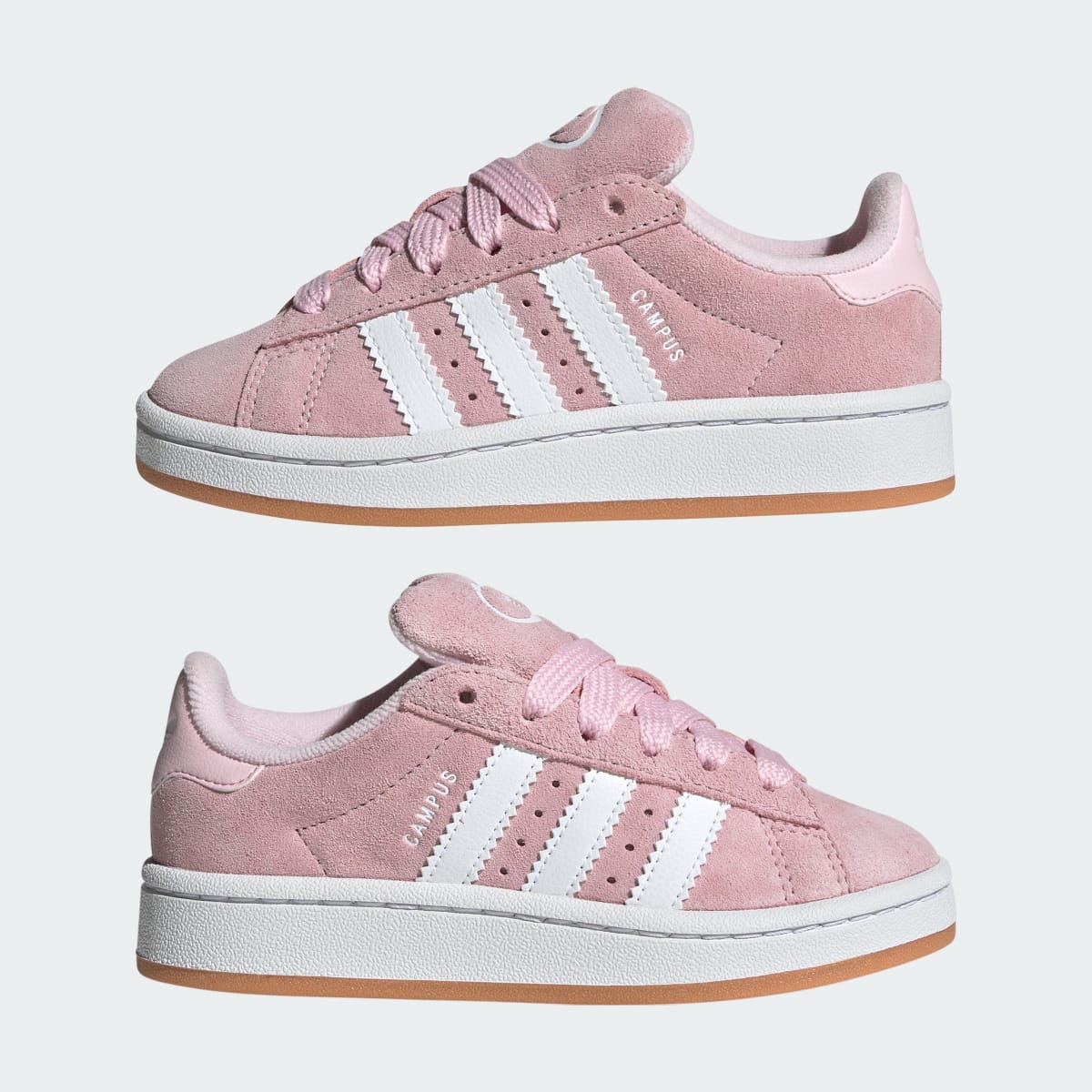 Adidas Kids' Campus 00s Shoes - Clear Pink / Cloud White / Gum - Image 8