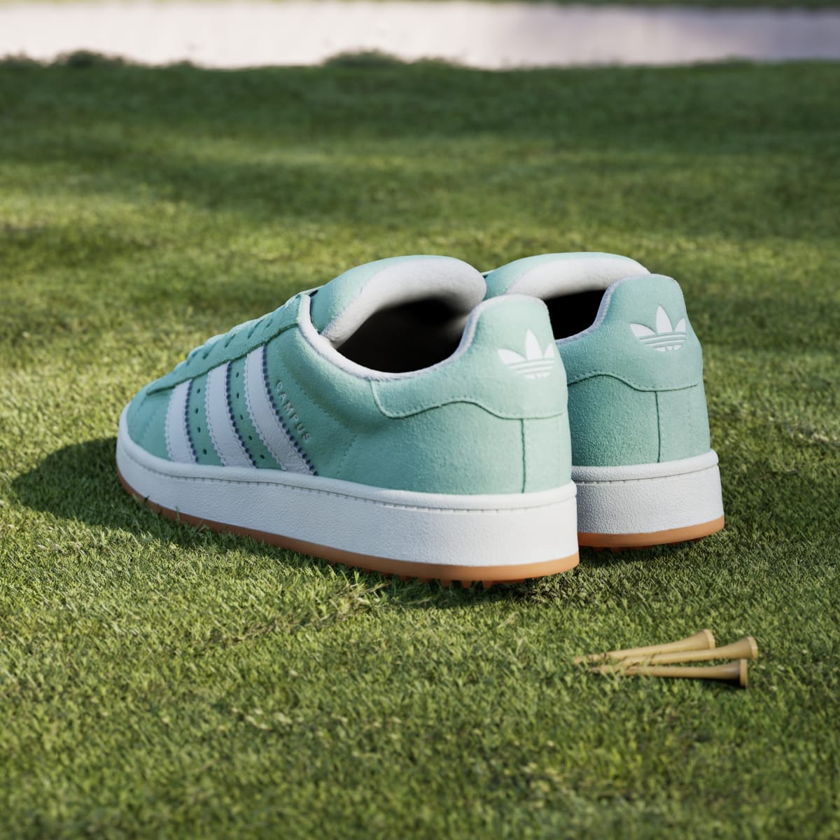 Adidas Women's Campus 00s Spikeless Golf Shoes - Clear Mint / Cloud White / Gum - Image 6