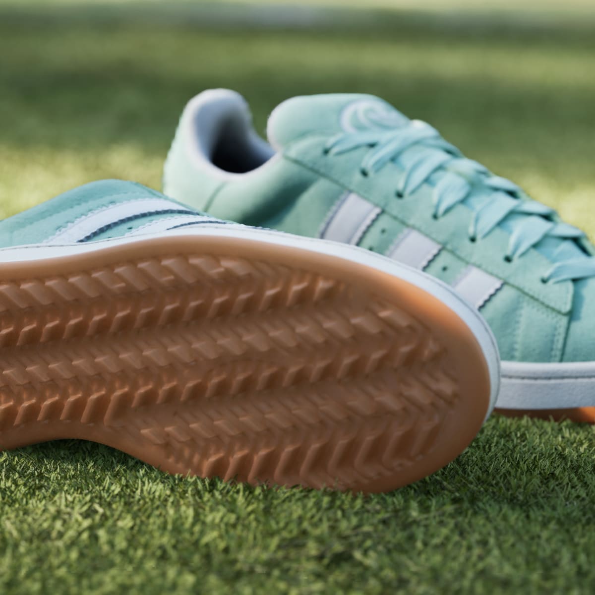 Adidas Women's Campus 00s Spikeless Golf Shoes - Clear Mint / Cloud White / Gum - Image 9