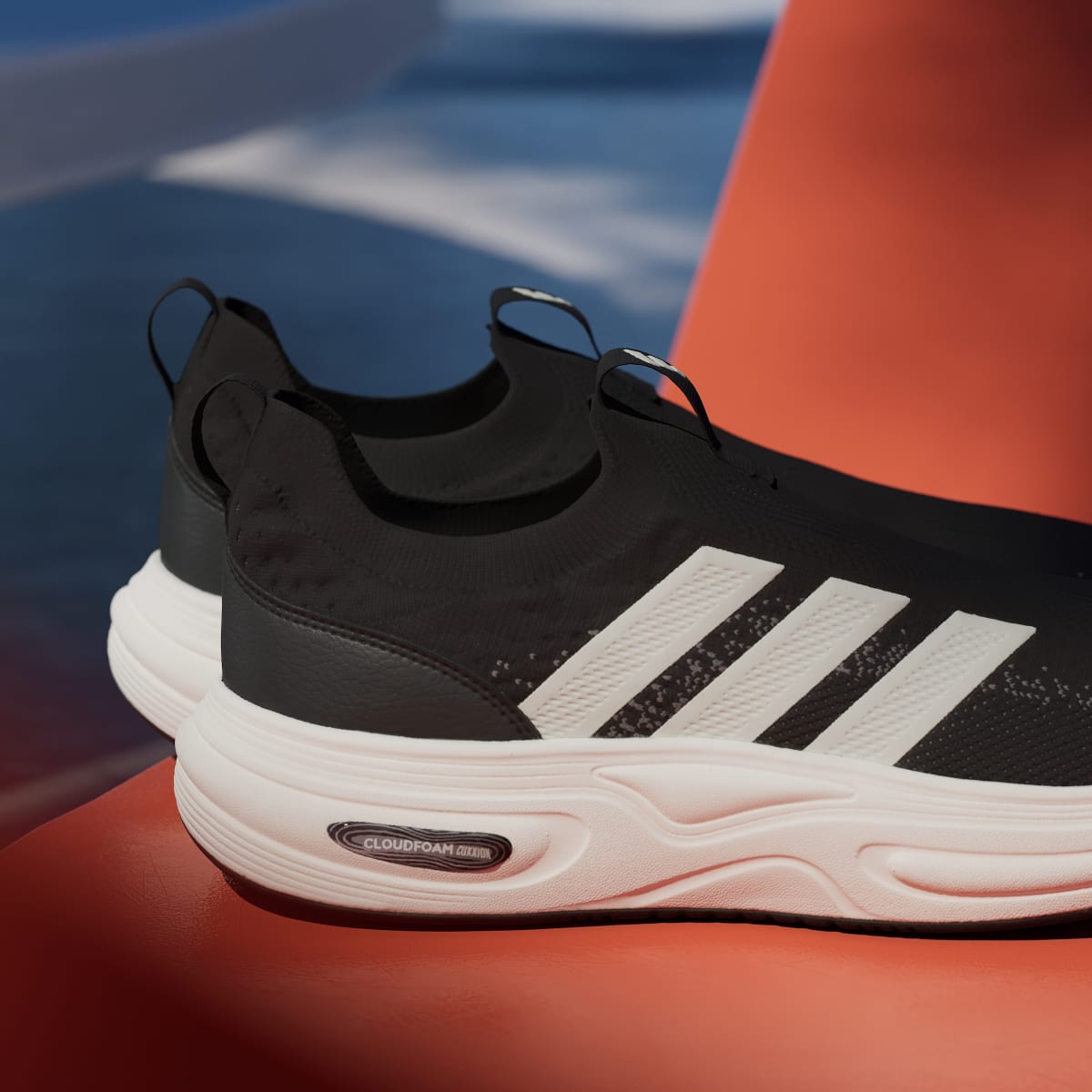 Adidas Men's Cloudfoam Cuxxion Sock Shoes - Core Black / Core White / Grey Five - Image 9