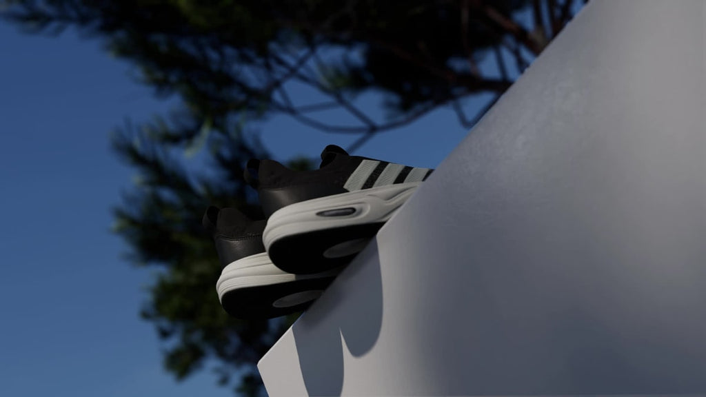 Adidas Men's Cloudfoam Cuxxion Sock Shoes - Core Black / Core White / Grey Five - Image 2