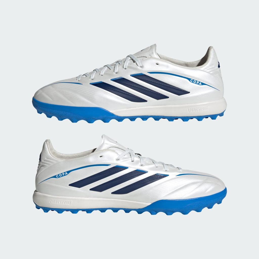Adidas Men's Copa Pure IV Pro Turf Soccer Shoes - Zero Metalic / Dark Blue / Lucid Ray Blue - Image 8