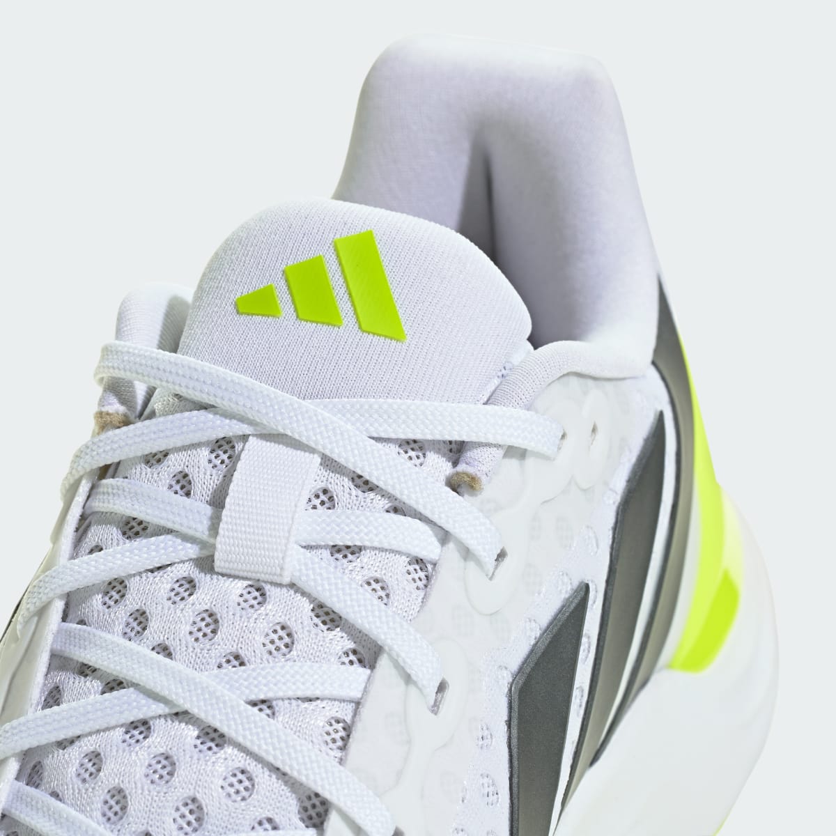 Adidas Men's Court Pickleball 2 Shoes - Cloud White / Tech Grey Metallic / Lucid Lemon - Image 9