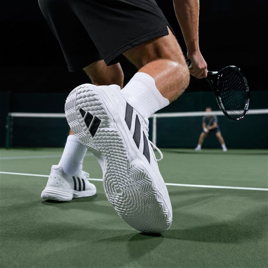 Adidas Men's Court Pickleball 2 Shoes - Cloud White / Core Black / Silver Metallic - Image 6