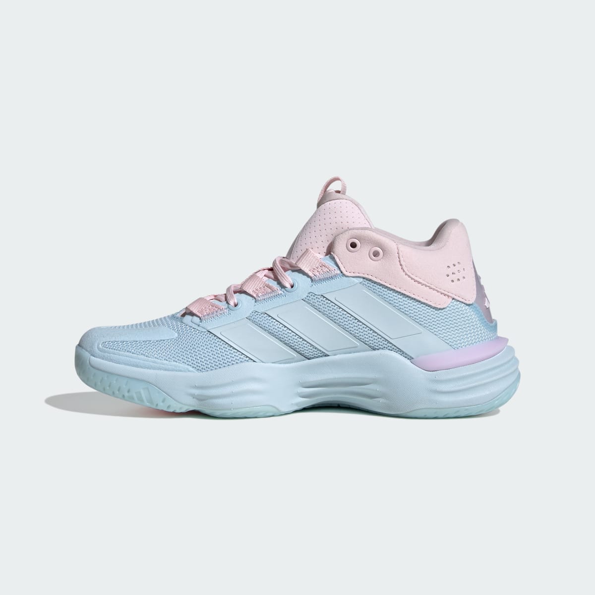 Adidas Women's Court Stabil Indoor Shoes - Crystal Sky / Crystal Sky / Distilled Pink - Image 6
