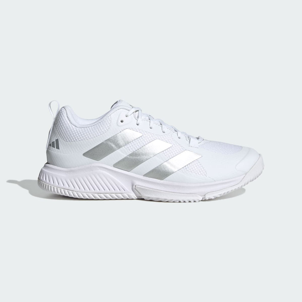 Adidas Women's Court Team Bounce 2.0 Shoes - Cloud White / Silver Metallic / Grey One - Image 1