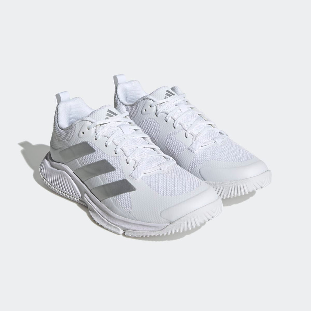 Adidas Women's Court Team Bounce 2.0 Shoes - Cloud White / Silver Metallic / Grey One - Image 4