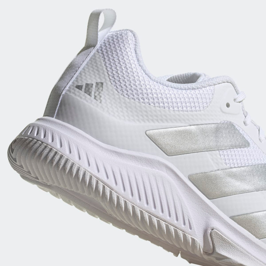 Adidas Women's Court Team Bounce 2.0 Shoes - Cloud White / Silver Metallic / Grey One - Image 10