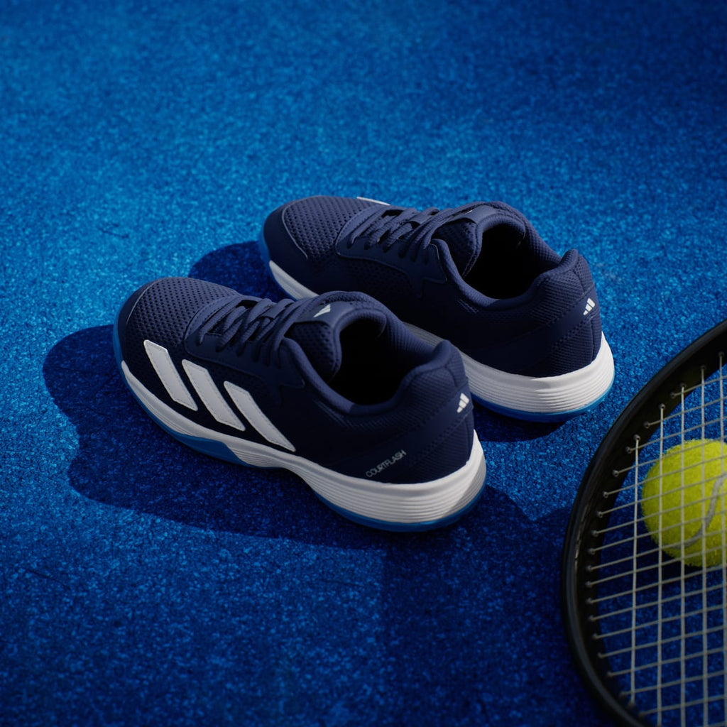 Adidas Kids' Courtflash Tennis Shoes Kids - Dark Blue / Cloud White / Bright Blue - Image 6