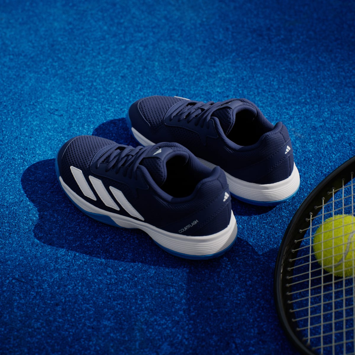 Adidas Kids' Courtflash Tennis Shoes Kids - Dark Blue / Cloud White / Bright Blue - Image 6