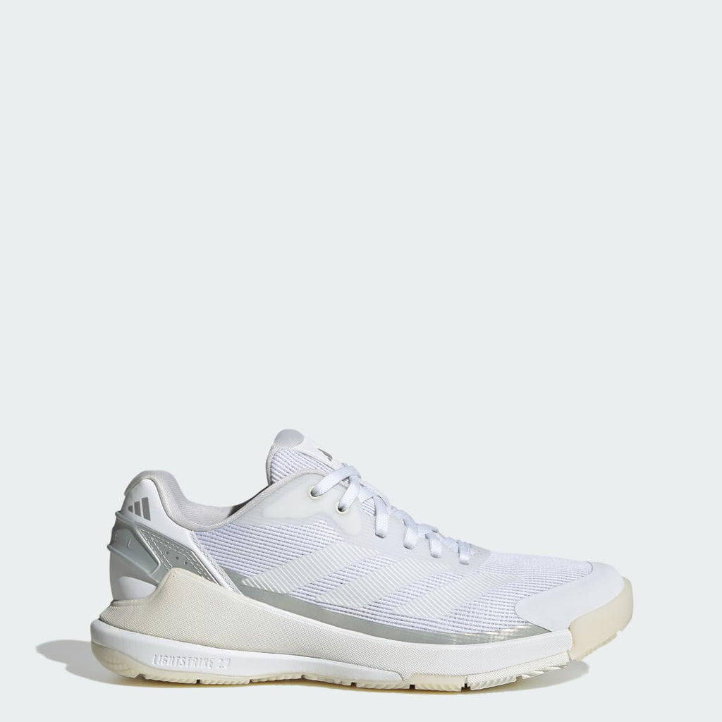 Adidas Women's Crazyquick Lightstrike Padel Shoes - Cloud White / Cloud White / Zero Metalic - Image 1