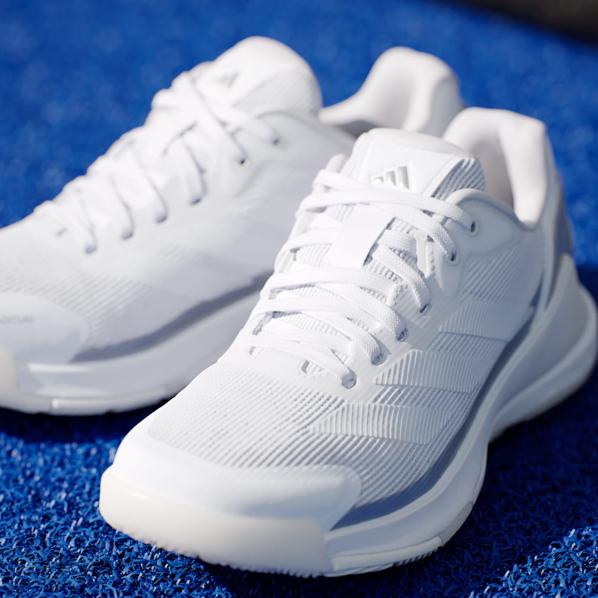 Adidas Women's Crazyquick Lightstrike Padel Shoes - Cloud White / Cloud White / Zero Metalic - Image 10