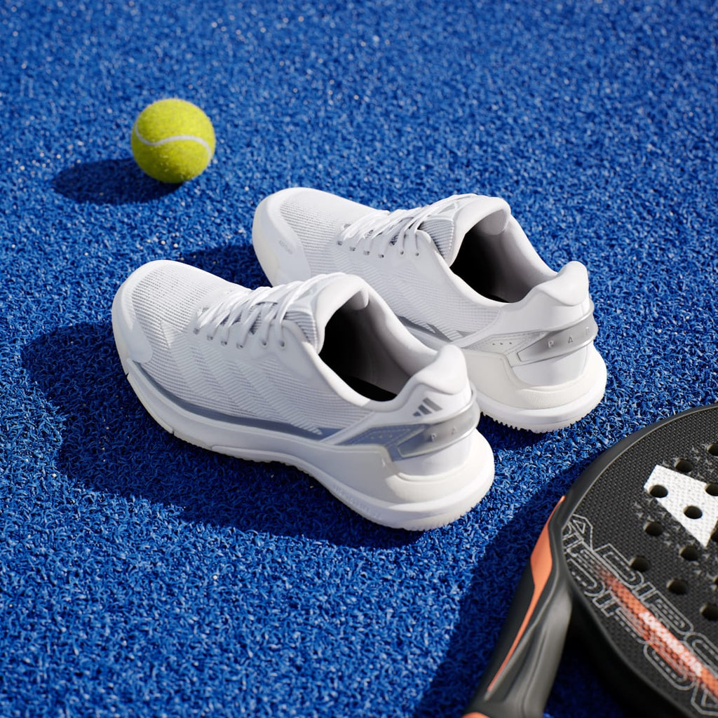 Adidas Women's Crazyquick Lightstrike Padel Shoes - Cloud White / Cloud White / Zero Metalic - Image 6