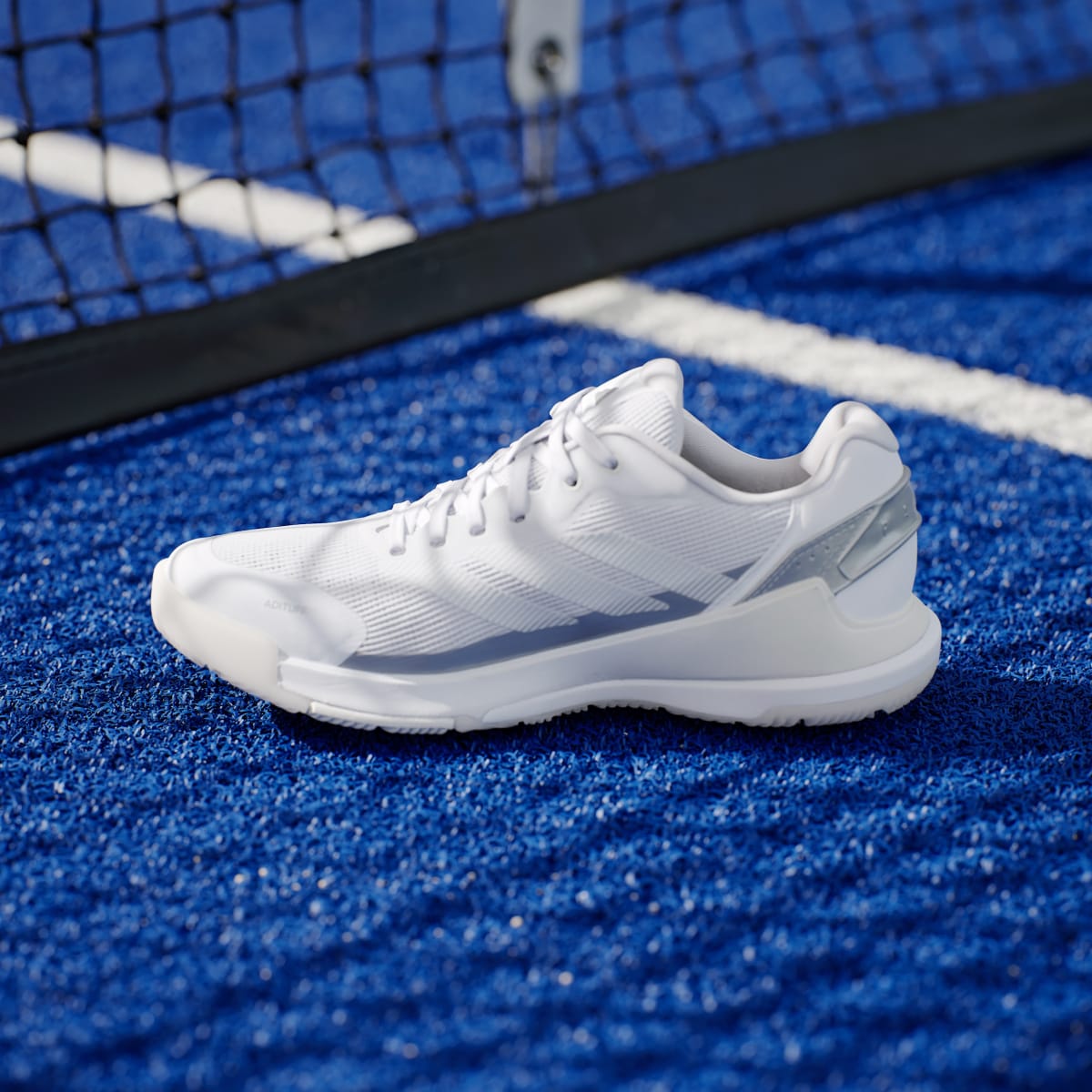 Adidas Women's Crazyquick Lightstrike Padel Shoes - Cloud White / Cloud White / Zero Metalic - Image 7