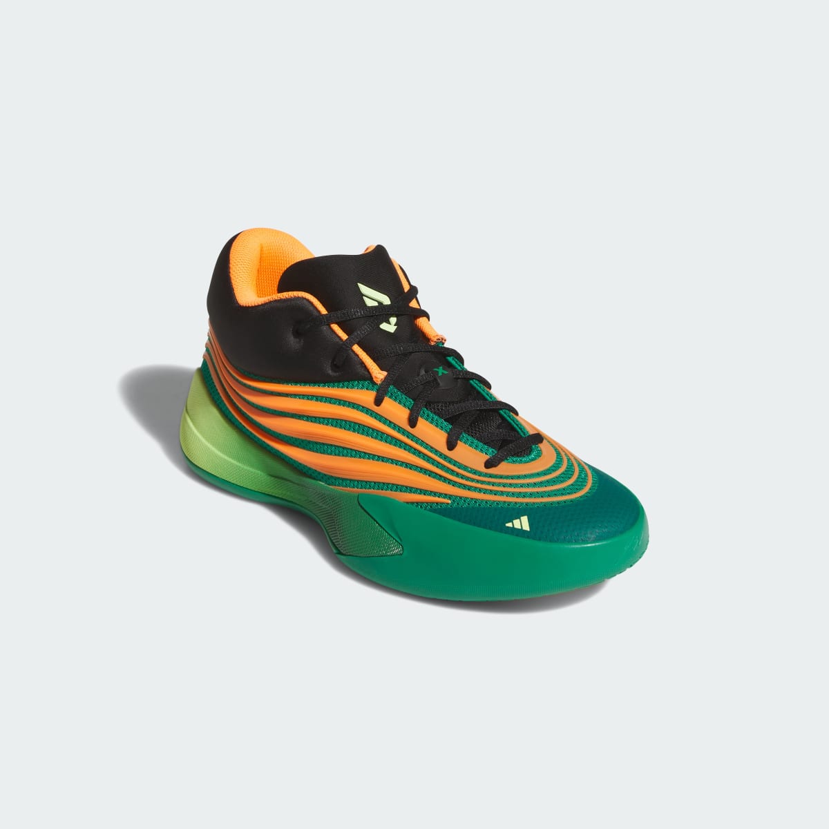 Adidas Men's DAME X Shoes - Court Green / Lucid Orange / Frozen Lemon - Image 4