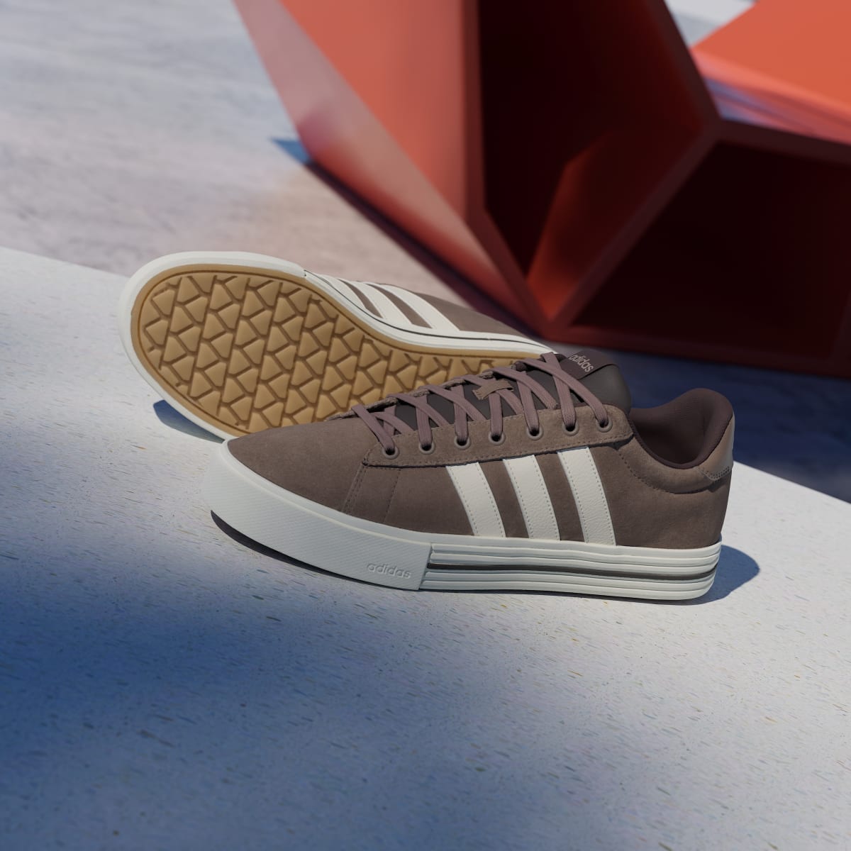 Adidas Women's Daily 4.0 Shoes - Earth Strata / Off White / Aurora Coffee - Image 4