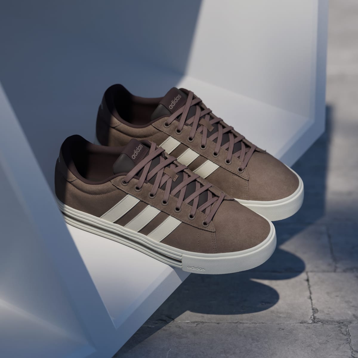 Adidas Men's Daily 4.0 Shoes - Earth Strata / Off White / Aurora Coffee - Image 5