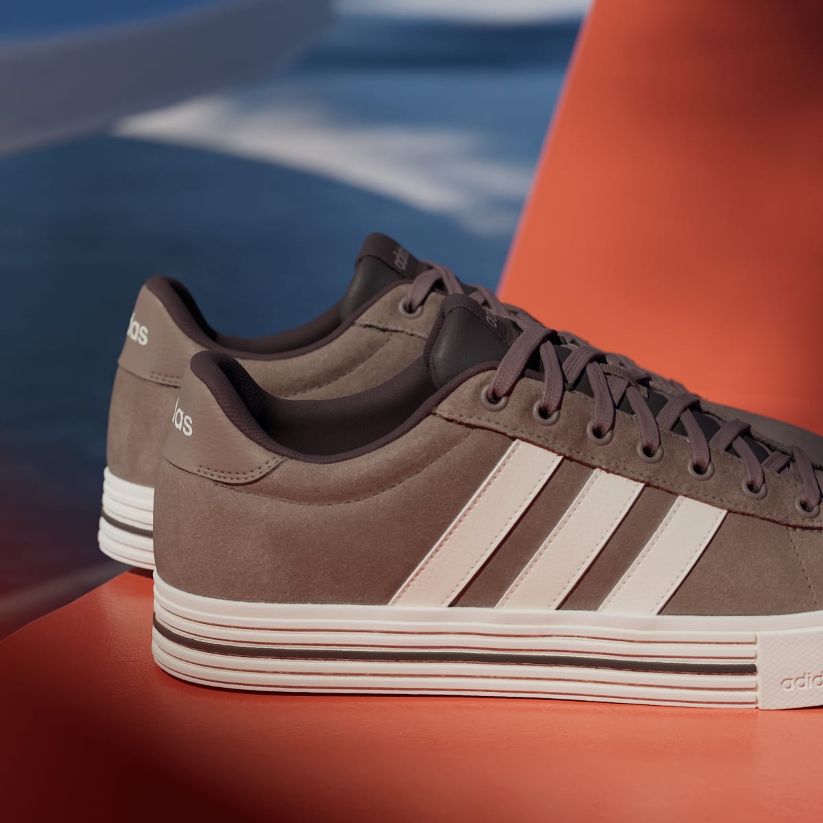 Adidas Men's Daily 4.0 Shoes - Earth Strata / Off White / Aurora Coffee - Image 9