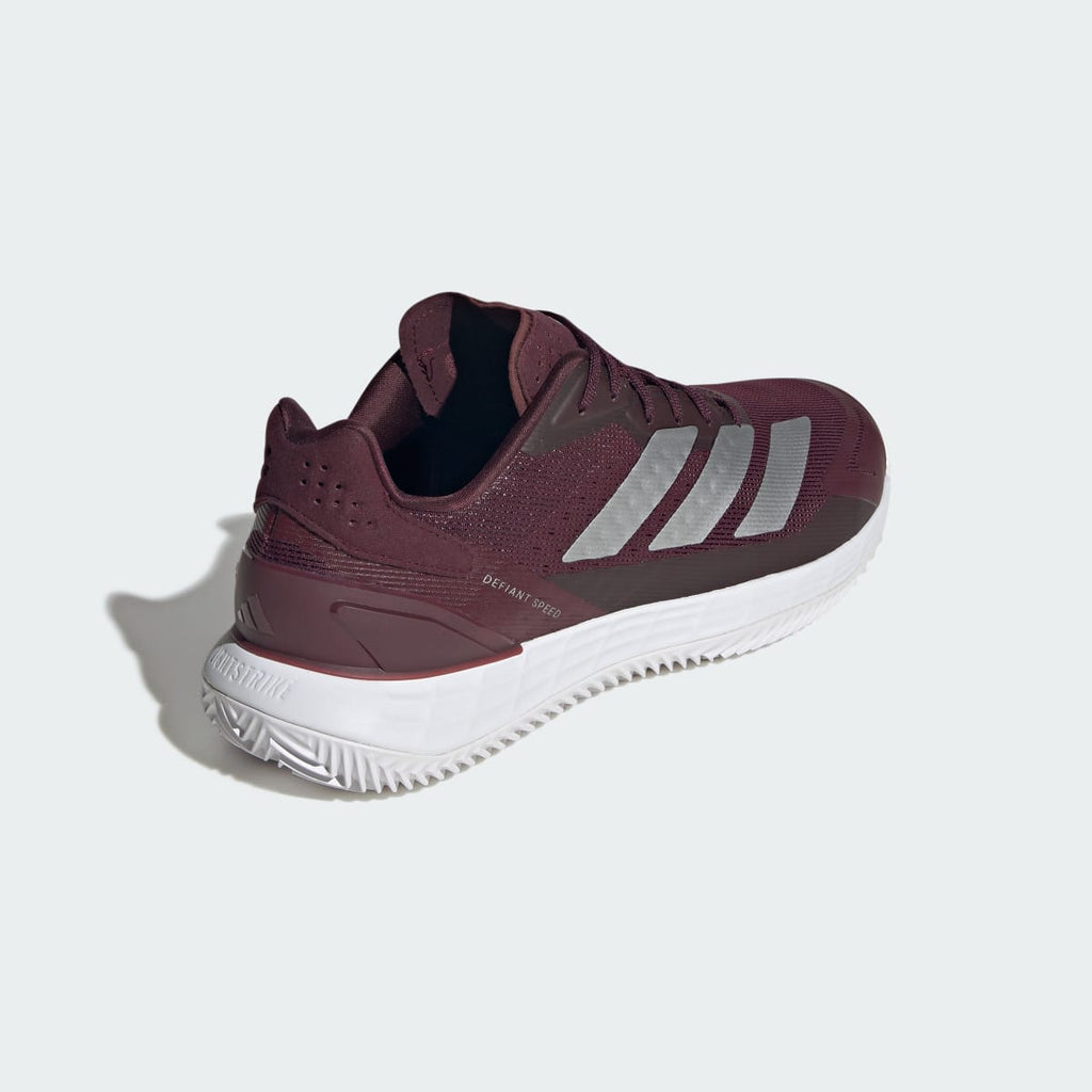 Adidas Men's Defiant Speed 2 Clay Tennis Shoes - Maroon / Cloud White / Tech Grey Metallic - Image 8