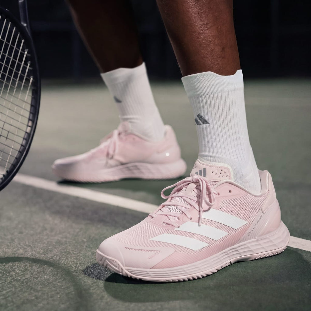 Adidas Men's Defiant Speed 2 Tennis Shoes - Distilled Pink / Cloud White / Distilled Pink - Image 6