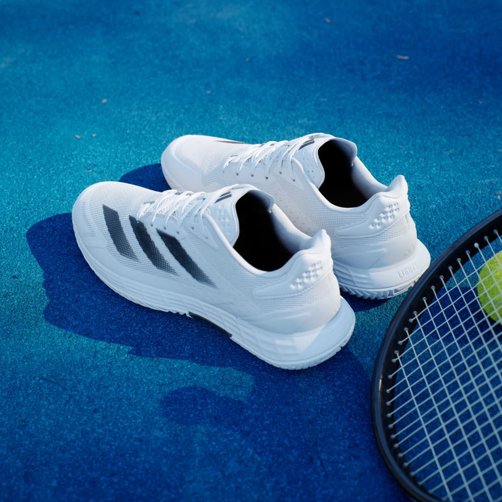Adidas Men's Defiant Speed 2 Tennis Shoes - Cloud White / Core Black / Grey One - Image 6