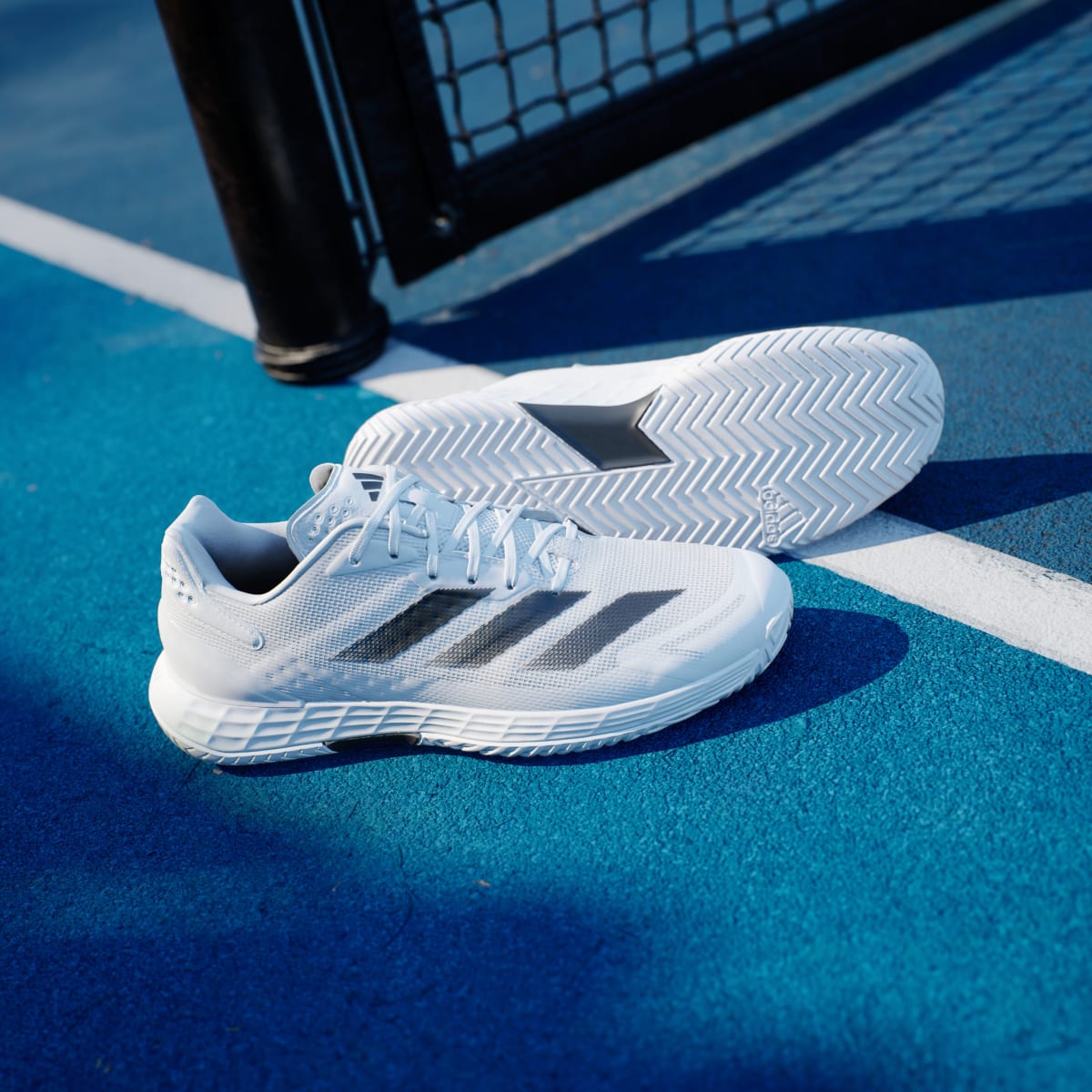 Adidas Men's Defiant Speed 2 Tennis Shoes - Cloud White / Core Black / Grey One - Image 8