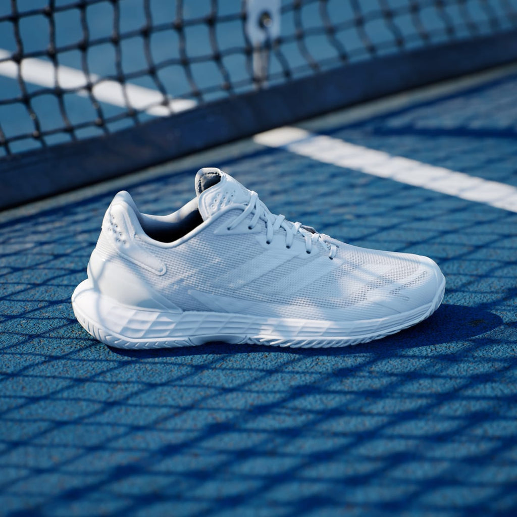 Adidas Women's Defiant Speed 2 Tennis Shoes - Cloud White / Cloud White / Grey One - Image 3