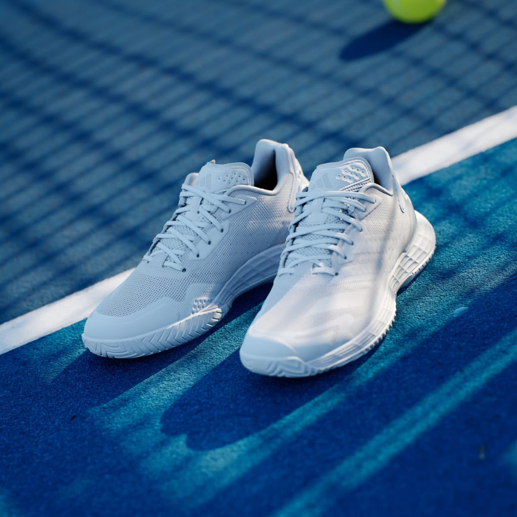 Adidas Women's Defiant Speed 2 Tennis Shoes - Cloud White / Cloud White / Grey One - Image 5