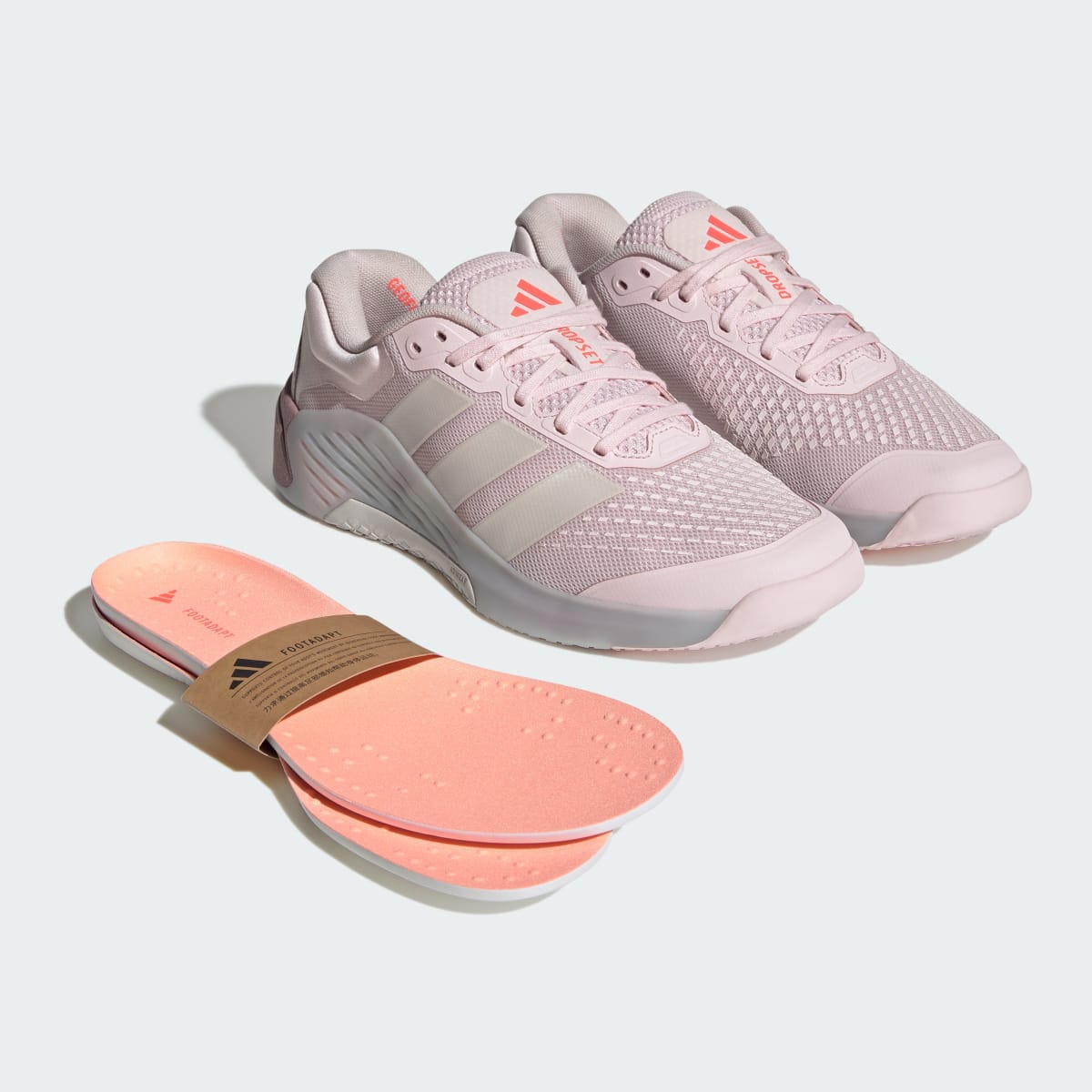 Adidas Women's Dropset 4 Power Training Shoes - Distilled Pink / Zero Metalic / Solar Turbo - Image 8