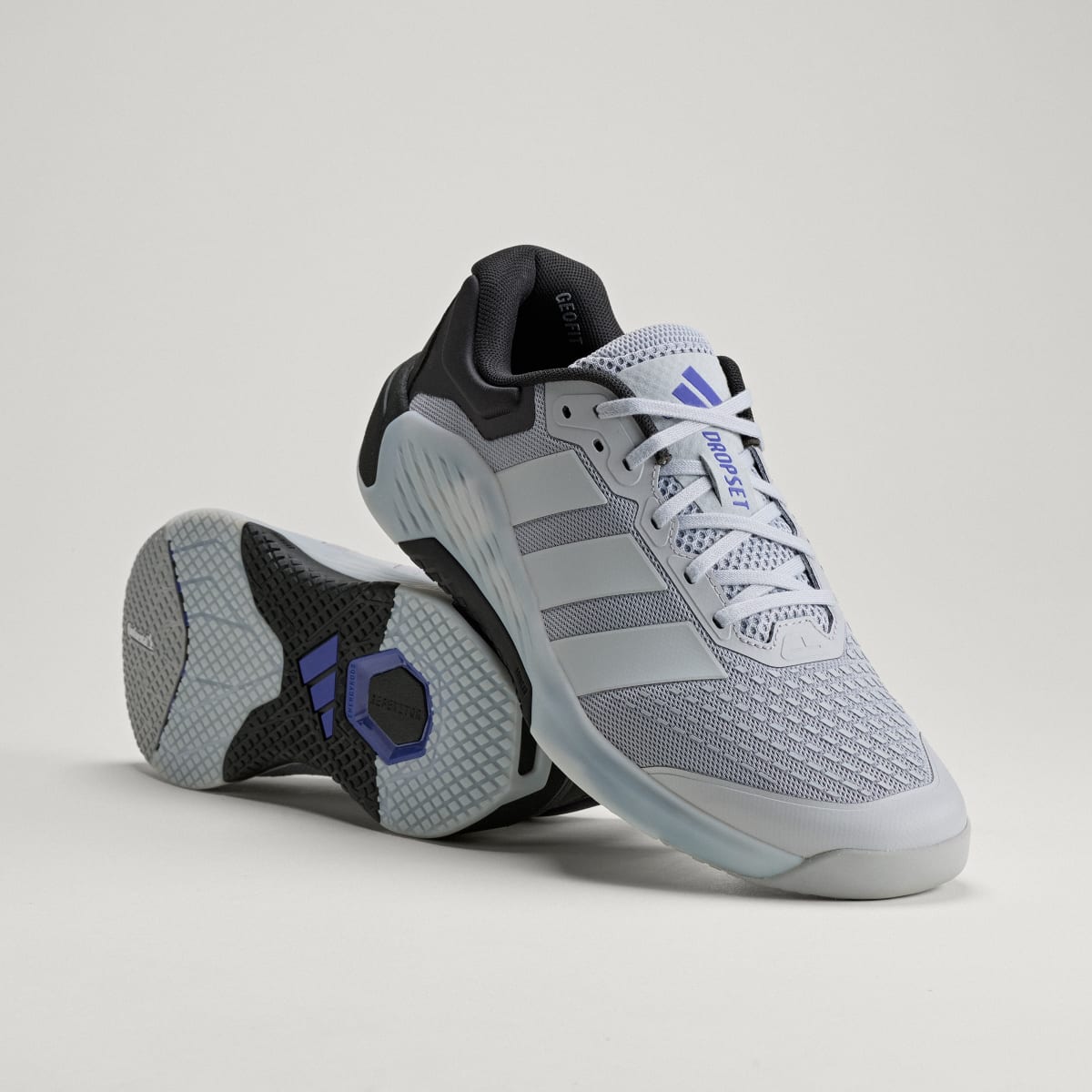 Adidas Men's Dropset 4 Training Shoes - Halo Silver / Cloud White / Core Black - Image 1