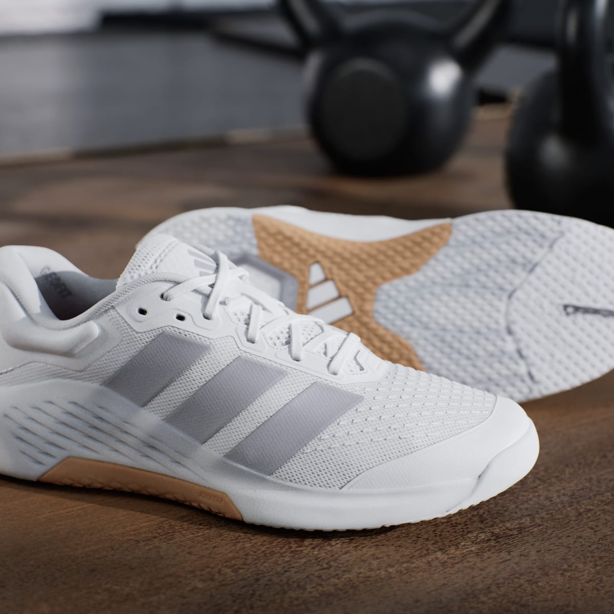 Adidas Men's Dropset 4 Training Shoes - Cloud White / Halo Silver / Cloud White - Image 11