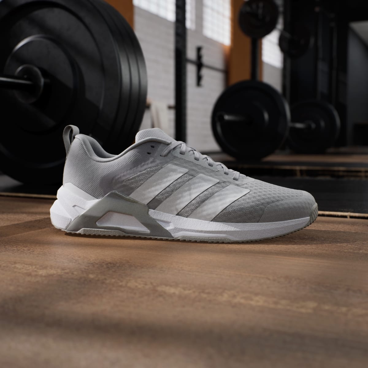Adidas Men's Dropset Control Training Shoes - Grey Two / Cloud White / Cloud White - Image 3