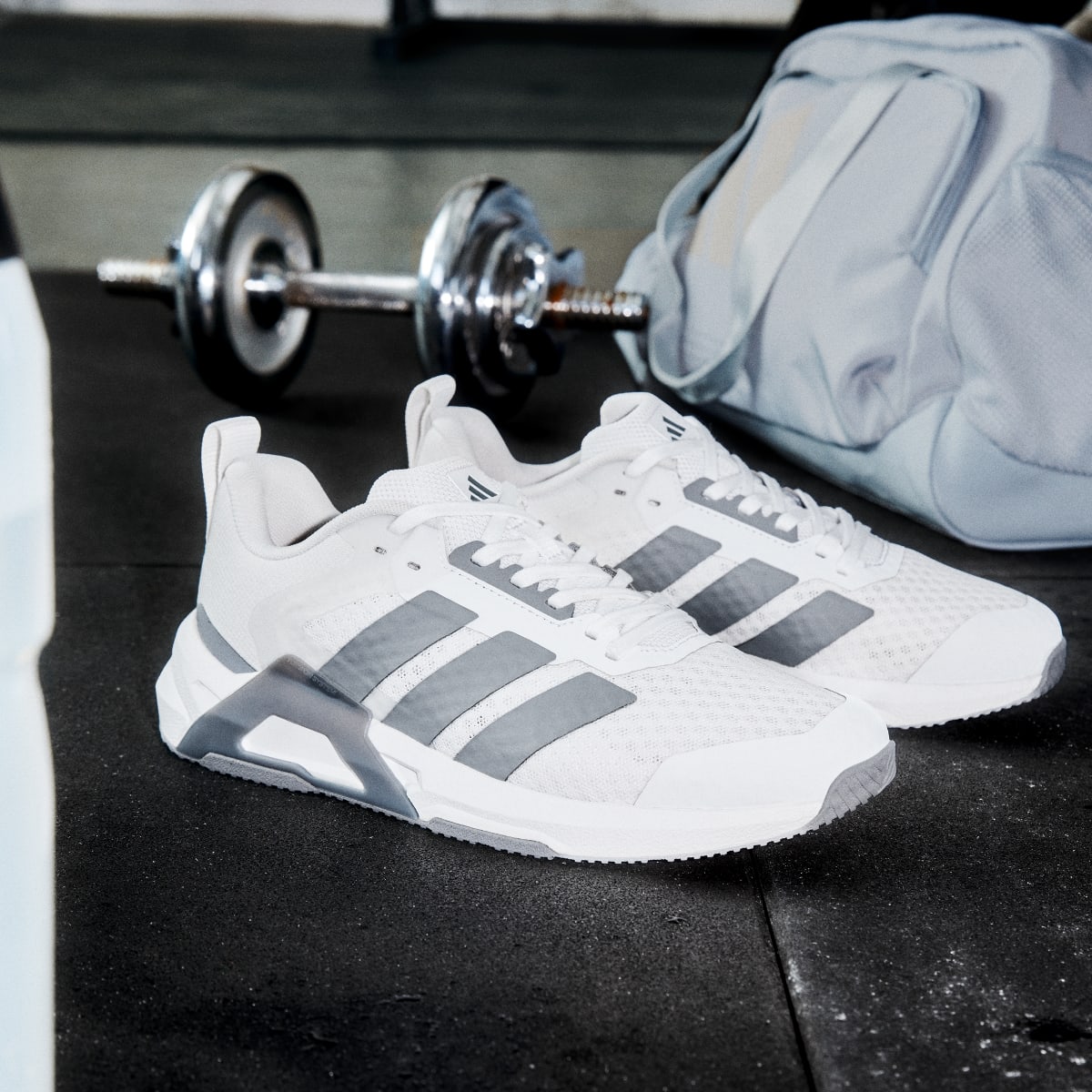 Adidas Women's Dropset Control Training Shoes - Cloud White / Grey / Lucid Red - Image 14