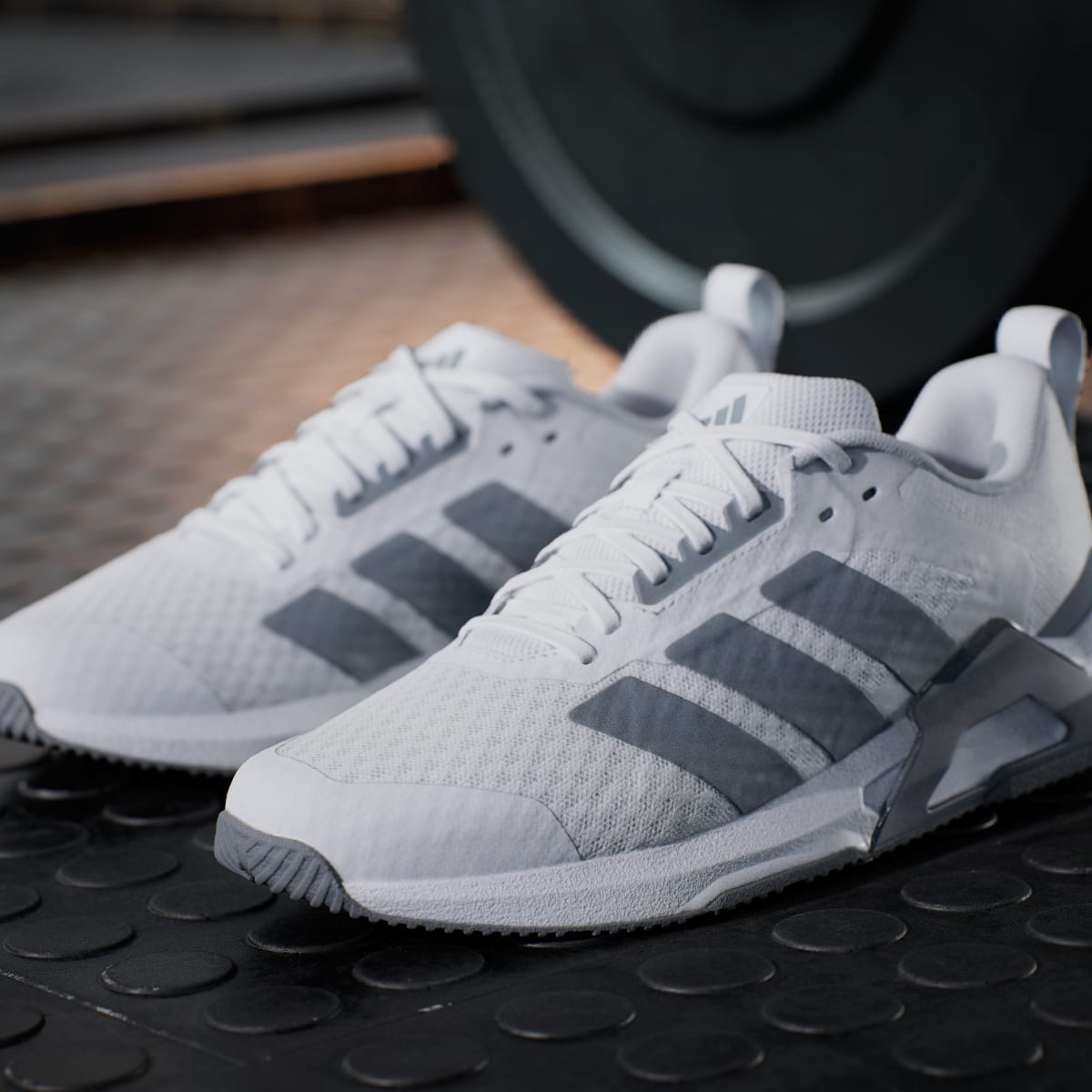 Adidas Women's Dropset Control Training Shoes - Cloud White / Grey / Lucid Red - Image 9