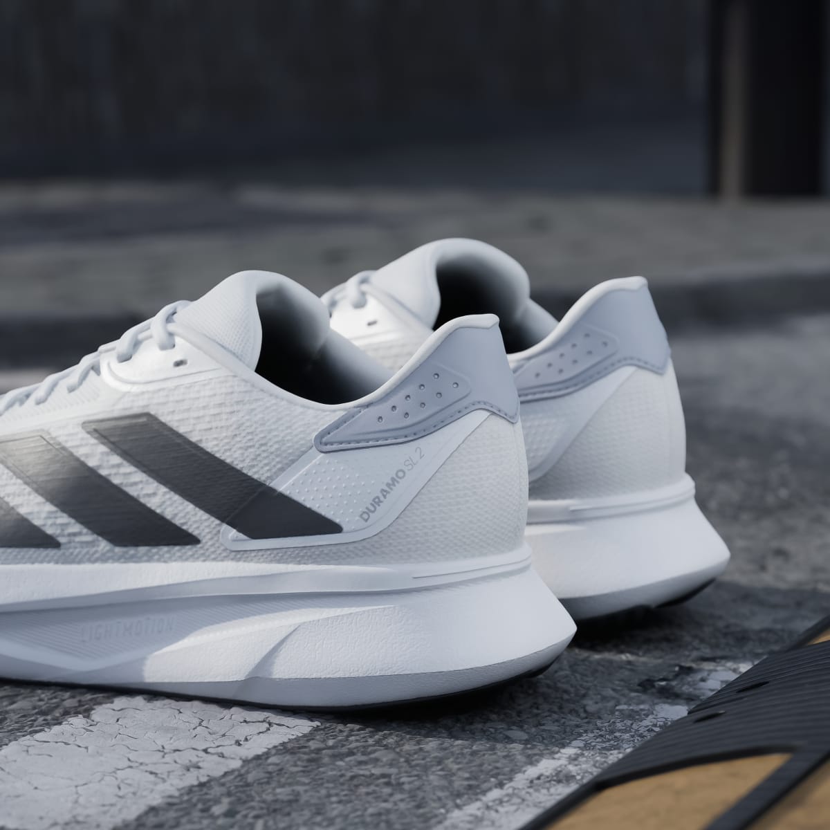 Adidas Men's Duramo SL 2 Running Shoes - Cloud White / Core Black / Halo Silver - Image 10