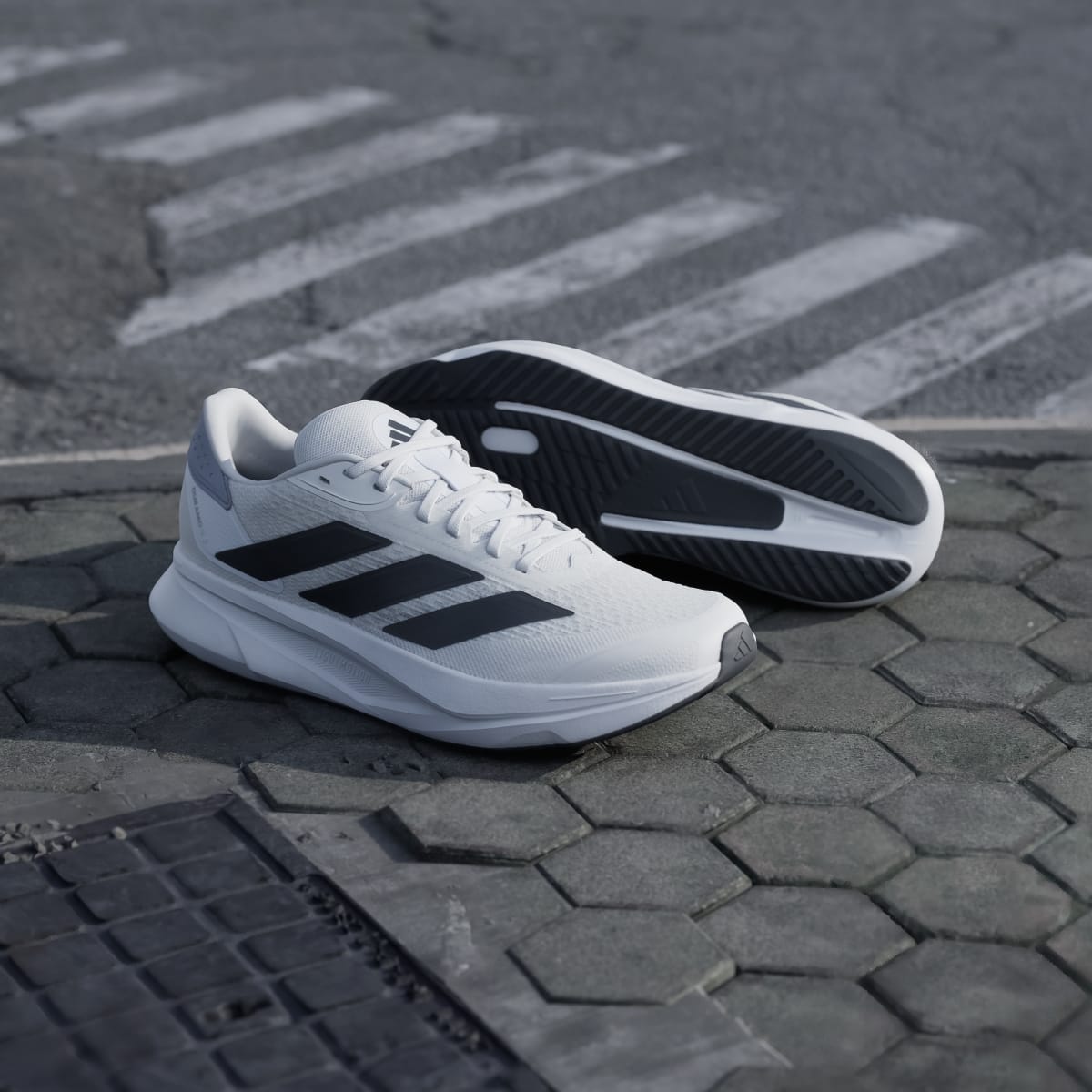 Adidas Men's Duramo SL 2 Running Shoes - Cloud White / Core Black / Halo Silver - Image 8