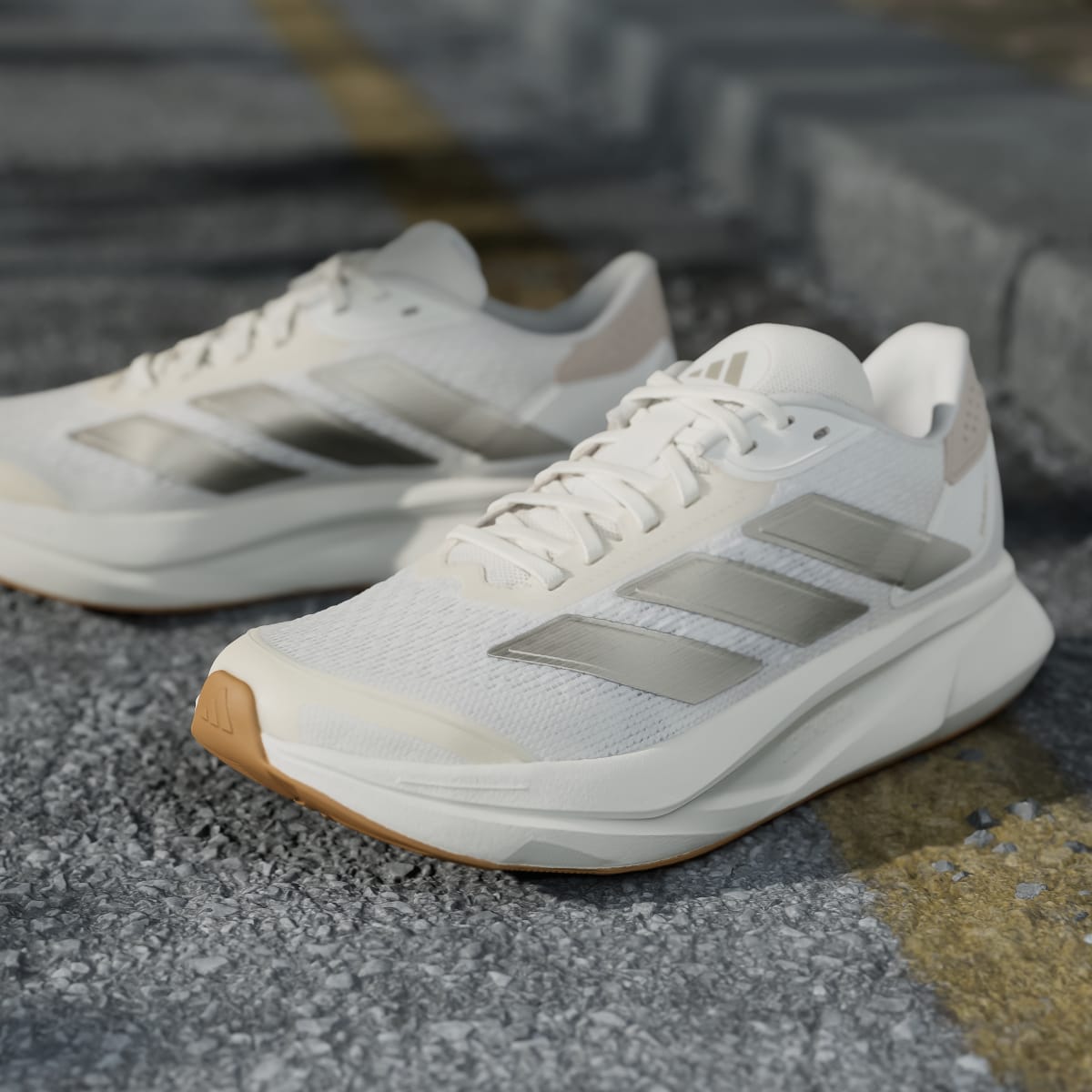 Adidas Women's Duramo SL 2 Running Shoes - Chalk White / Cyber Metallic / Crystal Linen - Image 9