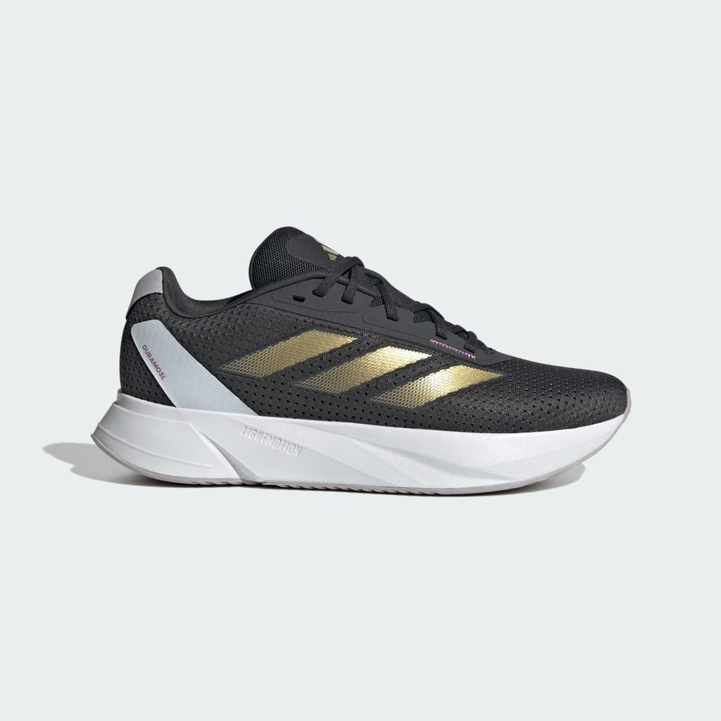 Adidas Women's Duramo SL Shoes - Carbon / Gold Metallic / Preloved Purple - Image 1