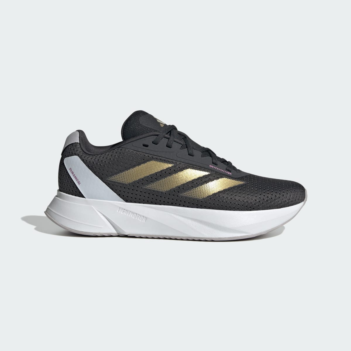 Adidas Women's Duramo SL Shoes - Carbon / Gold Metallic / Preloved Purple - Image 1