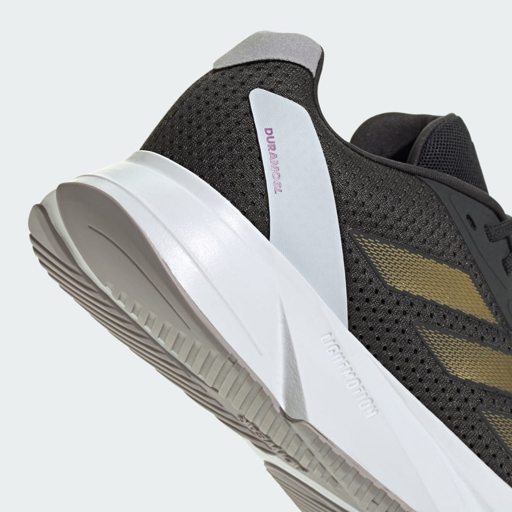Adidas Women's Duramo SL Shoes - Carbon / Gold Metallic / Preloved Purple - Image 7