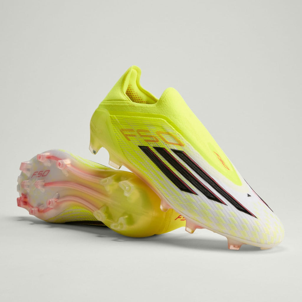 Adidas Men's F50 ELITE Laceless Firm Ground Soccer Cleats - Team Solar Yellow 2 / Core Black / Lucid Red - Image 1