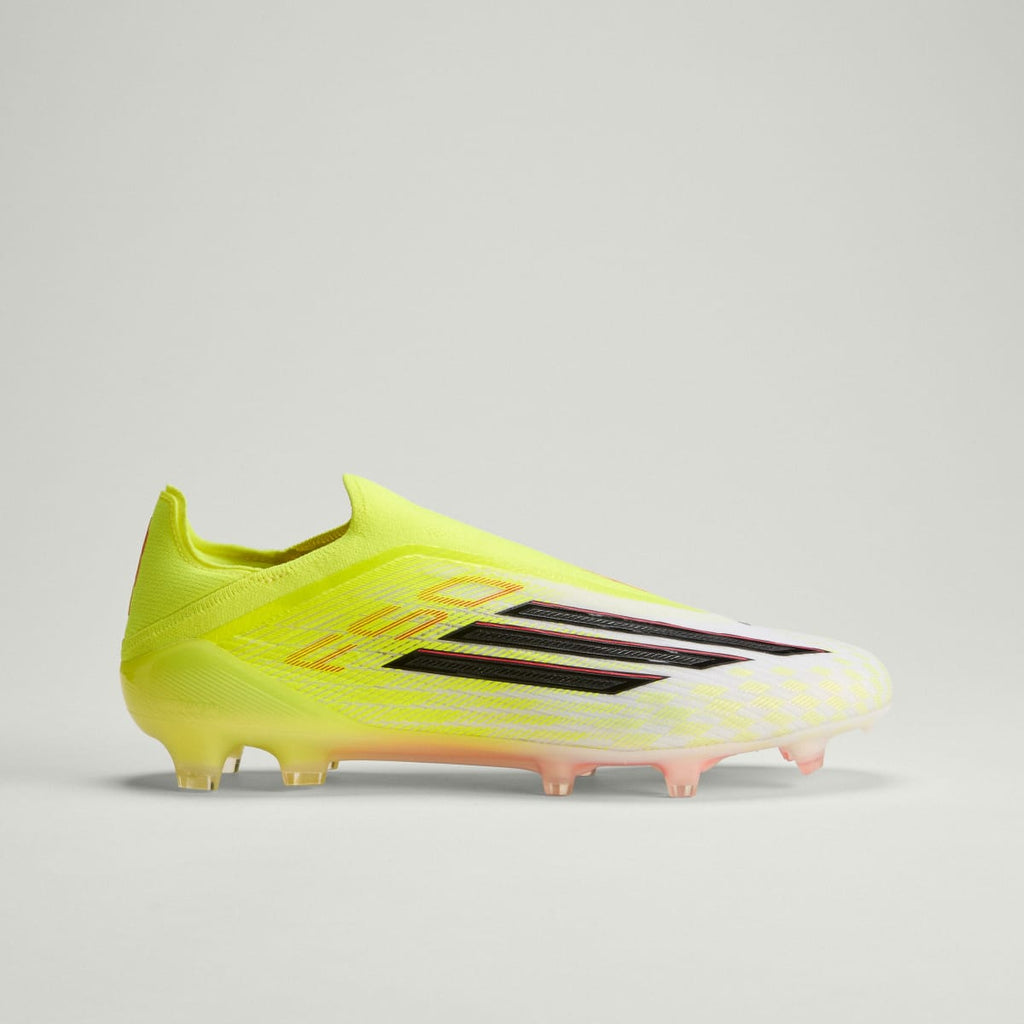 Adidas Men's F50 ELITE Laceless Firm Ground Soccer Cleats - Team Solar Yellow 2 / Core Black / Lucid Red - Image 3