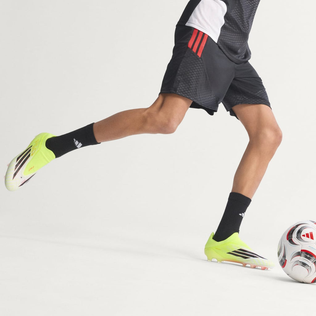Adidas Men's F50 ELITE Laceless Firm Ground Soccer Cleats - Team Solar Yellow 2 / Core Black / Lucid Red - Image 5