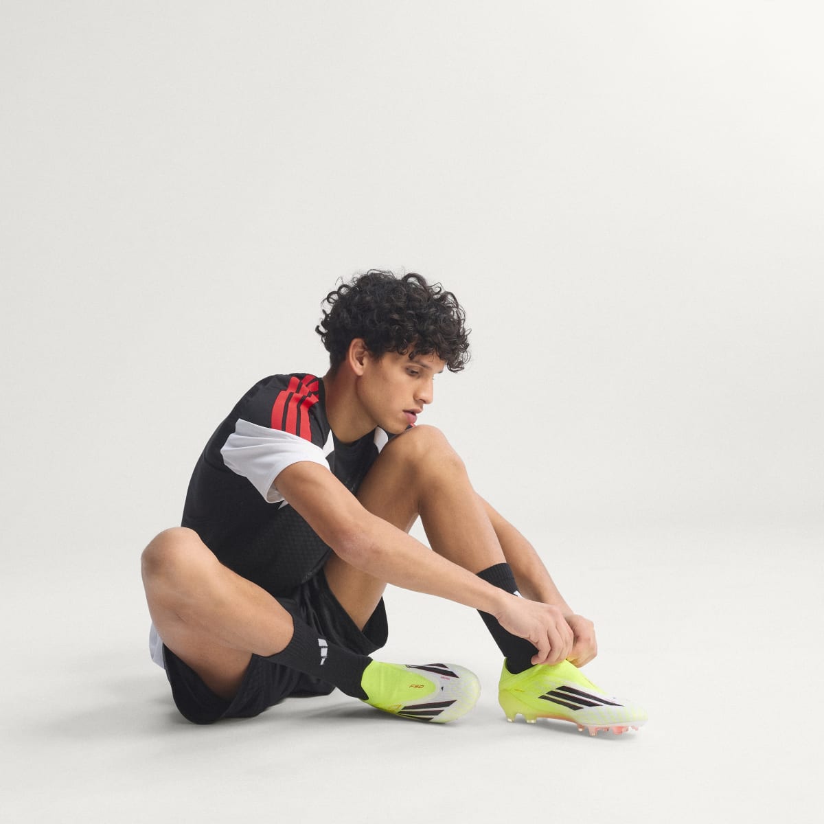 Adidas Men's F50 ELITE Laceless Firm Ground Soccer Cleats - Team Solar Yellow 2 / Core Black / Lucid Red - Image 8