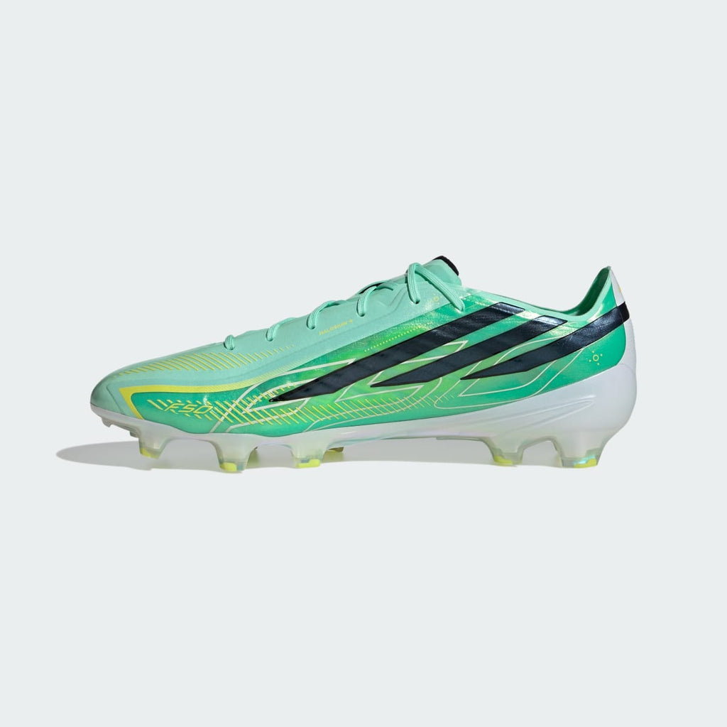 Adidas Men's F50 HYPERFAST ELITE Firm Ground Soccer Cleats - Pulse Mint / Core Black / Solar Lemon - Image 7