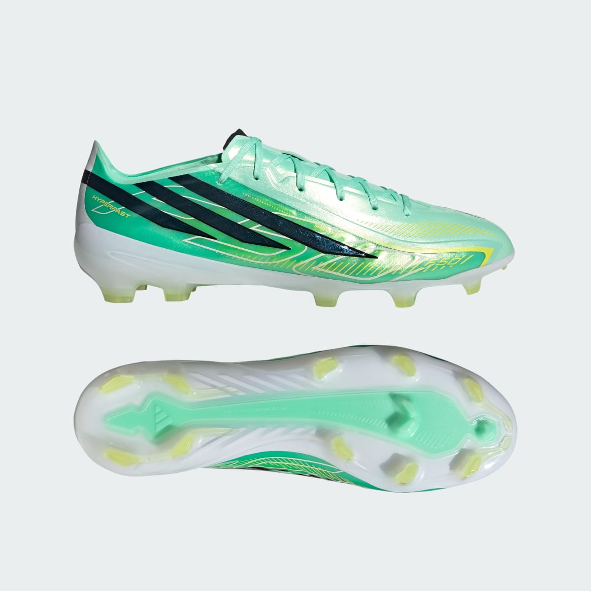 Adidas Women's F50 HYPERFAST PRO Firm Ground Soccer Cleats - Pulse Mint / Core Black / Solar Lemon - Image 1