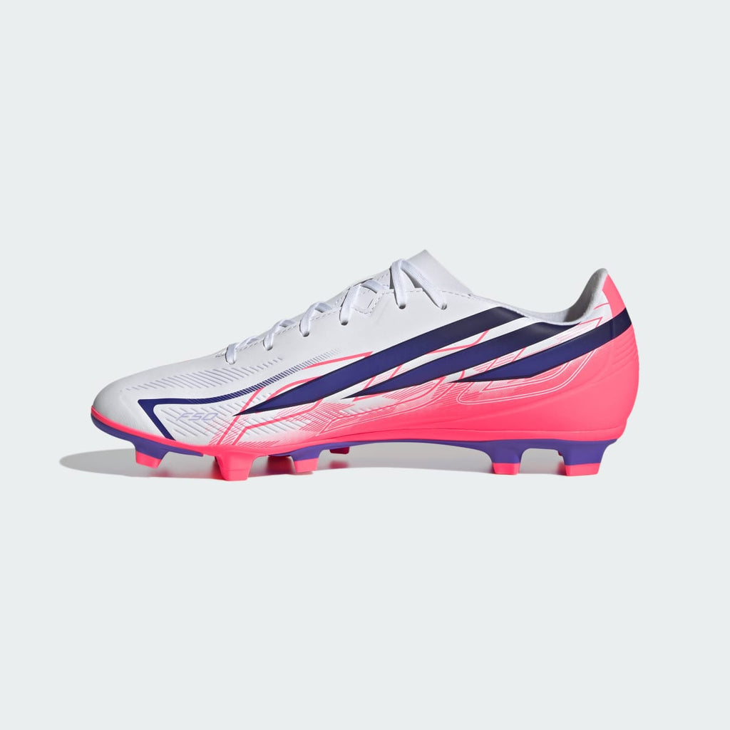 Adidas Men's F50 Hyperfast Club Firm Ground / Multi Ground Soccer Cleats - Cloud White / Solar Purple / Solar Turbo - Image 7