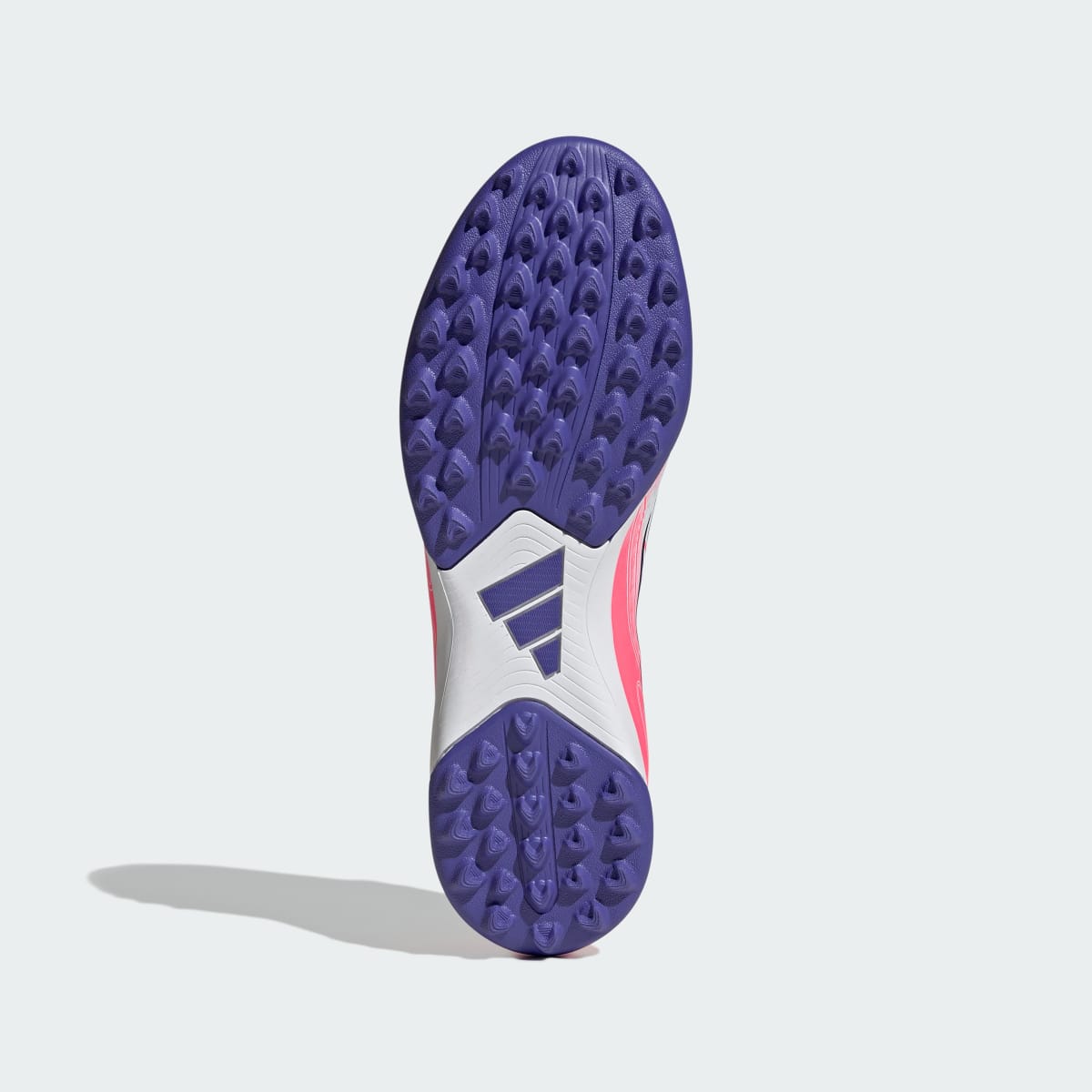 Adidas Women's F50 Hyperfast Club Turf Soccer Shoes - Cloud White / Solar Purple / Solar Turbo - Image 4