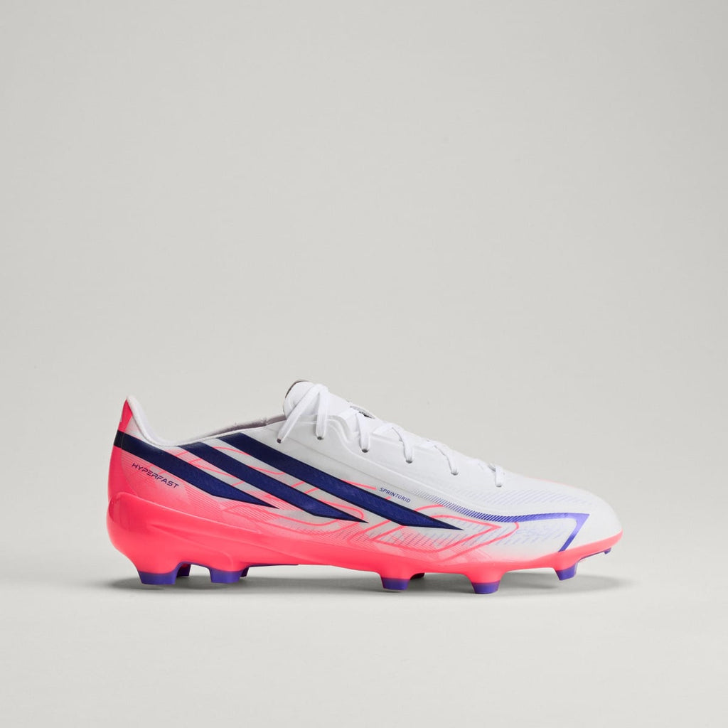 Adidas Women's F50 Hyperfast League Firm Ground Soccer Cleats - Cloud White / Solar Purple / Solar Turbo - Image 3