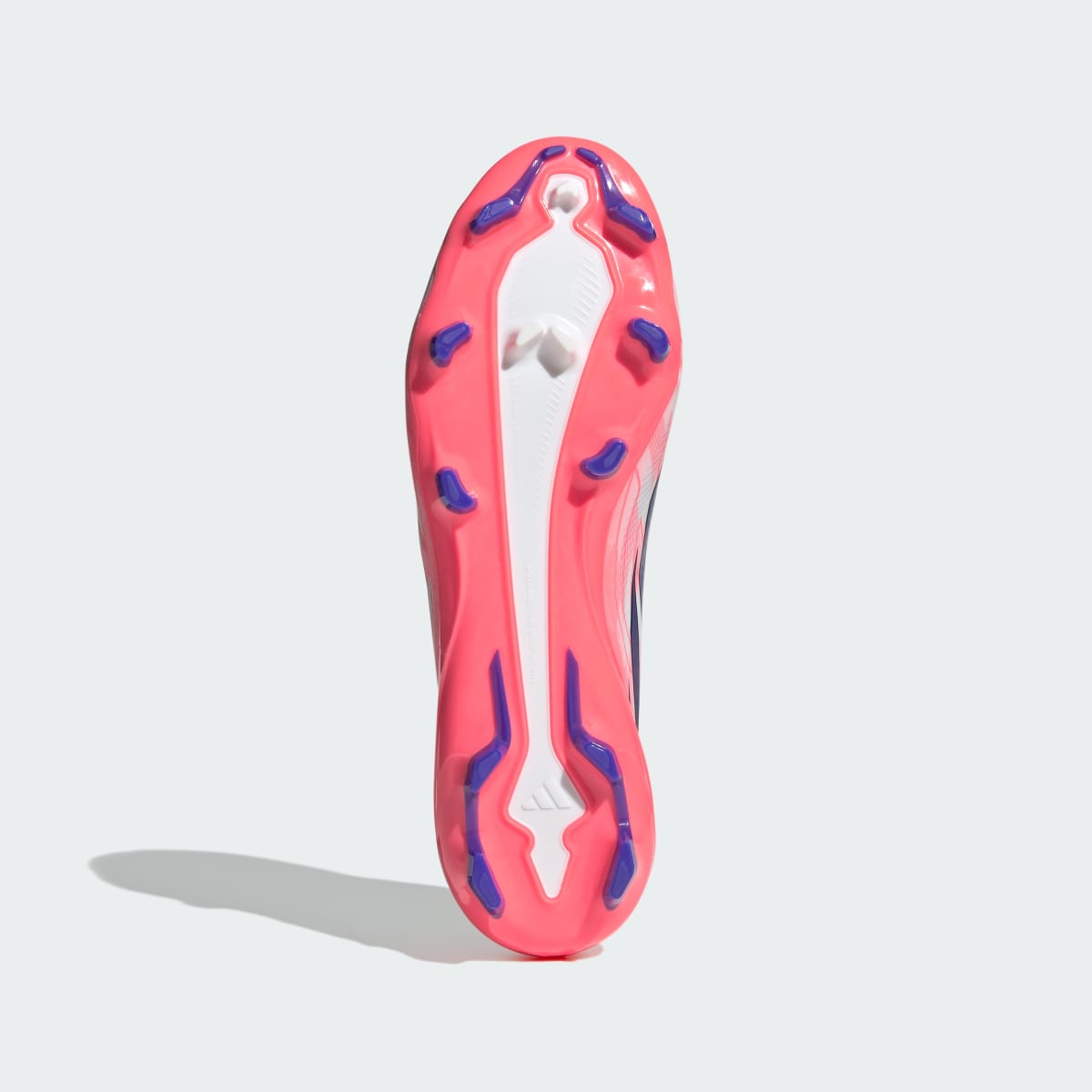 Adidas Men's F50 Hyperfast League Mid Firm Ground Soccer Cleats - Cloud White / Solar Purple / Solar Turbo - Image 4